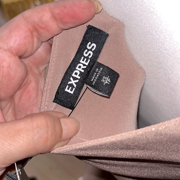 Express Metallic V-Neck Downtown Cami in the color “Ginger” Women’s Size X-Small - Picture 10 of 11